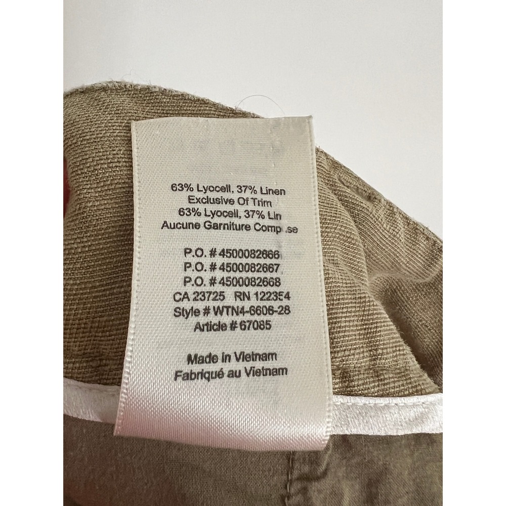 Wilfred Pants Linen Blend Olive Green Lightweight Spring Women Size 2 - Picture 8 of 11